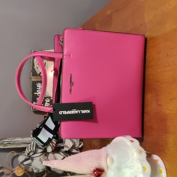 Karl lagerfield Handbags - KARL LAGERFELD PARIS, Maybelle Small Crossbody Satchel, NWT, PINK
